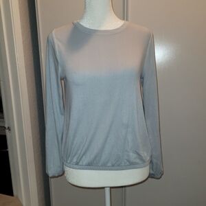 Girls Size 10-12 Gray Long Sleeve Top Elastic Bottom